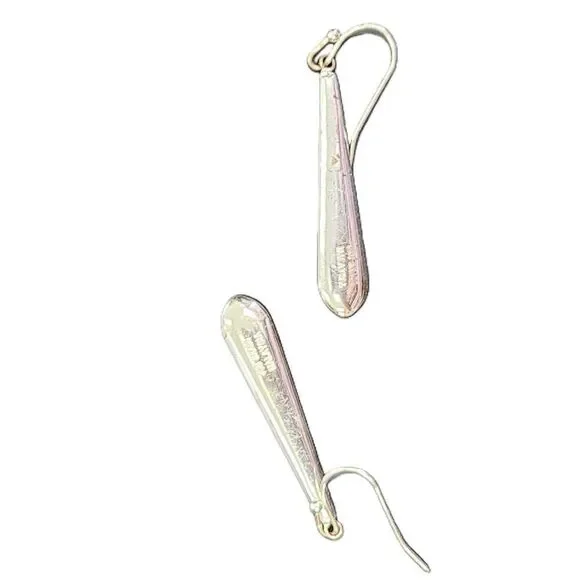 JCM Brass Rhinestone Chandelier Dangle Earrings Silver - Picture 5 of 5